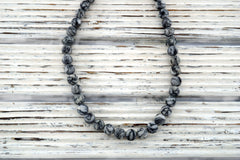Matte Pinolith 9-10mm round beads (ETB01200)