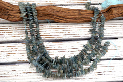 Blue Kyanite Chips beads AB GRADE(ETB01747) Unique jewelry/Vintage jewelry/Gemstone necklace