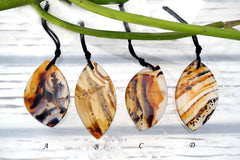 Montana Moss Agate freeform pendants (ETP00277)