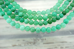 Chrysoprase 4-5mm round beads (ETB01103)