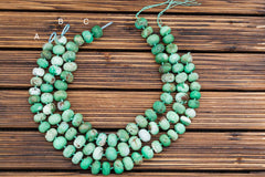 Natural Chrysoprase rondelle beads (ETB00876)