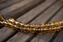 Natural Citrine Quartz (Brazil) 5-6mm round beads (ETB00659)