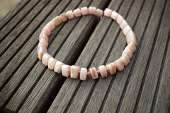 Pink Opal 7-22mm triangular prism beads (ETB00637)