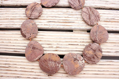 Matte Sonoran Dendrite Rhyolite 32.5-40mm freeform beads (ETB00862)