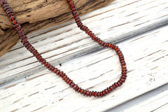 Natural Garnet 3.5-4.5mm rondelle beads (ETB00207)