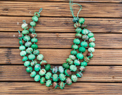 Natural Chrysoprase rondelle beads (ETB00877)
