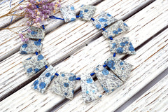 Rare K2 Blue trapezoid beads (ETB01087)