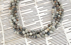 Matte Picasso Jasper 6.5-7mm round beads (ETB00156)