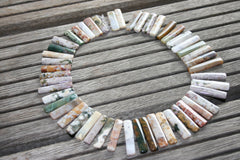 Ocean Jasper 7 - 9 mm long rectangular beads (ETB00960)