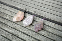 Moroccan Amethyst Druzy Freeform pendant  (ETP00141)