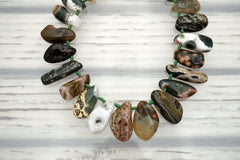 Ocean Jasper freeform beads (ETB01060)