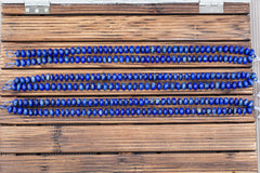 Matte Lapis Lazuli 12.5-14.5mm rondelle beads (amazing blue colour with gold sparkles) (ETB00866)