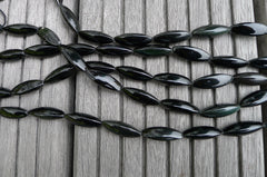 Rainbow Obsidian 10-11mm triangle tube beads (ETB00745)