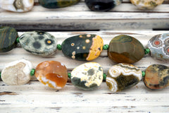 Ocean Jasper 9-14mm freeform beads (ETB01231)