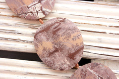Matte Sonoran Dendrite Rhyolite 32.5-40mm freeform beads (ETB00862)