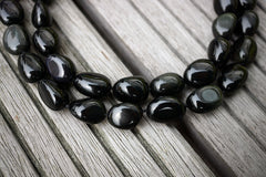 Rainbow Obsidian 13-21mm pebble beads (ETB00746)
