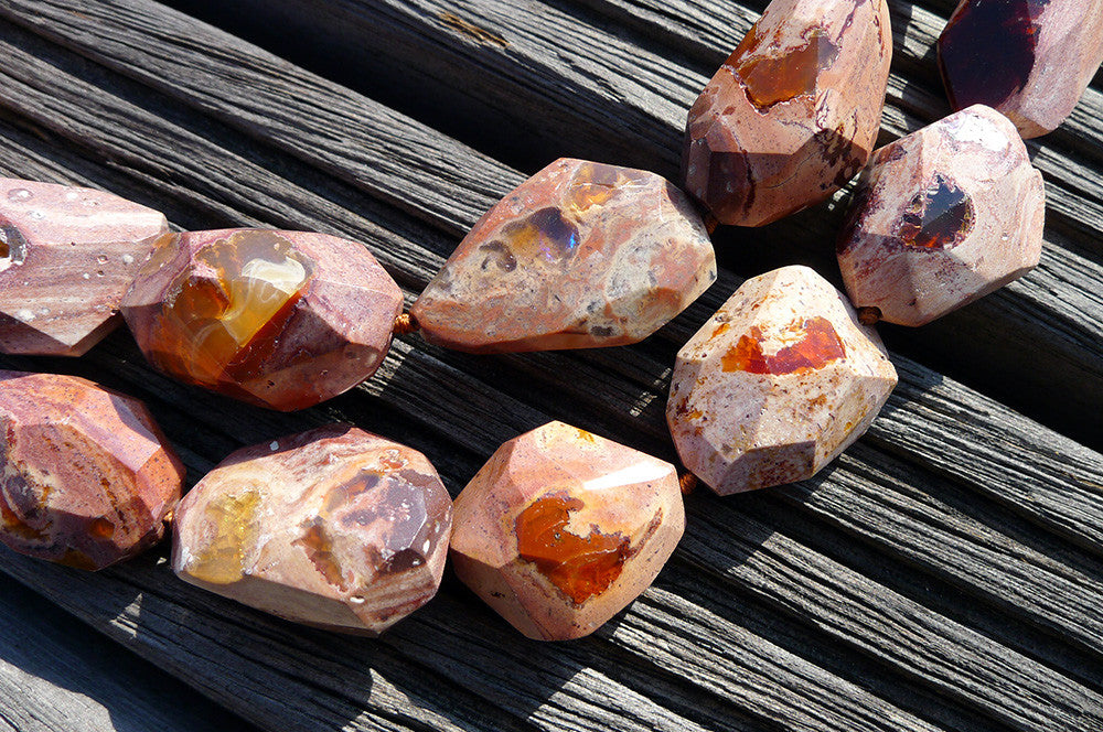 Mexican Opal 12-20mm faceted beads (ETB00694)