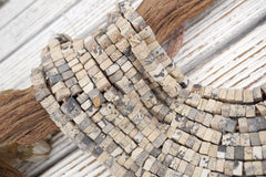 Matte Variegated Jasper cube matte beads 8-9mm (ETB01760) Unique jewelry/Vintage jewelry/Gemstone necklace
