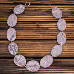 Matte Sonoran Dendrite Rhyolite 23-31mm freeform beads (ETB00863)