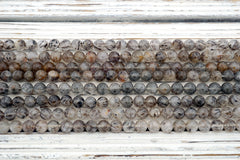 Cacoxenite Quartz 9-10mm round beads (ETB01199)
