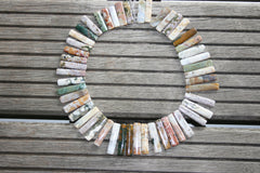 Ocean Jasper 7 - 9 mm long rectangular beads (ETB00960)