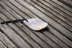 Moroccan Amethyst Druzy Freeform pendant  (ETP00140)