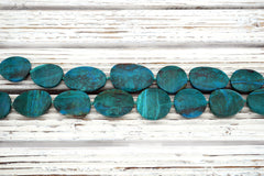 Natural Amazing Blue Peruvian Chrysocolla freeform beads (ETB01224)