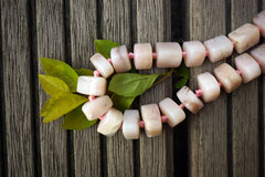 Pink Opal 7-22mm triangular prism beads (ETB00637)