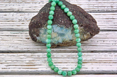 Chrysoprase 6.5-7.5mm round beads (ETB01259)