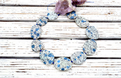 Rare K2 Blue freeform beads (ETB01080)