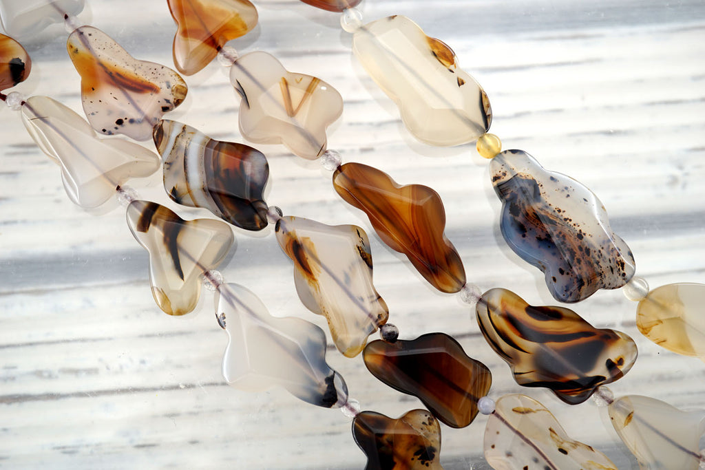 Montana Moss Agate freeform beads (ETB00994)