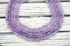 Natural Lavender Amethyst (Madagascar) 7-8mm round beads (ETB00072)