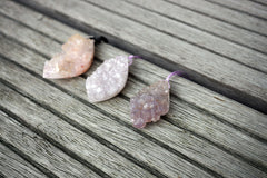 Moroccan Amethyst Druzy Freeform pendant  (ETP00141)