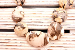 Rare & beautiful Australian Fossil Peanut Wood freeform beads (ETB00852)