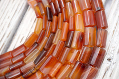 Carnelian cylinder beads 15-21mm (ETB01762) Healing crystal/Reiki healing/Healing necklace