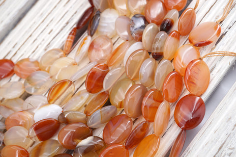 Carnelian oval shape beads 14-22mm (ETB01769) Healing crystal/Reiki healing/Healing necklace