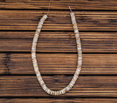 Matte Wood Opalite/ Petrified Wood 8.5-10.5mm thin cylinder beads (ETB00592)