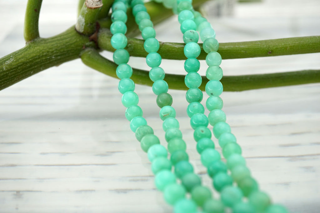 Chrysoprase 4-5mm round beads (ETB01103)