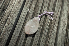 Moroccan Amethyst Druzy Freeform pendant  (ETP00140)