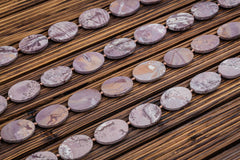 Matte Sonoran Dendrite Rhyolite 23-31mm freeform beads (ETB00863)