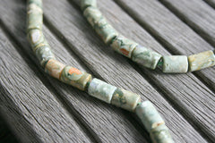 Rainforest Rhyolite 7-8mm cylinder beads (ETB00963)