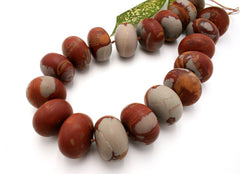 Matte Noreena Jasper large 29-29.5mm roundels beads (ETB00002)