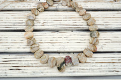 Ocean Jasper oval flat beads (ETB01082)