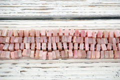 Matte Pink Opal 9-10mm cube beads  (ETB01228)