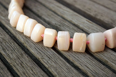 Pink Opal 6-13mm triangular prism beads (ETB00634)