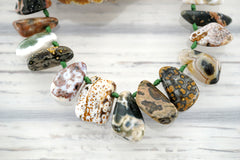 Ocean Jasper freeform beads (ETB01063)