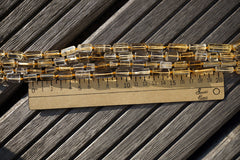 Natural Citrine Quartz (Brazil) 6-9mm hexagon cylinders beads (ETB00661)