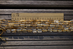 Natural Citrine Quartz (Brazil) 7-9mm hexagon cylinders beads (ETB00660)