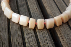 Pink Opal 7-15mm triangular prism beads (ETB00635)