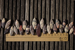 Porcelain Jasper 8-14mm marquise beads (ETB00649)